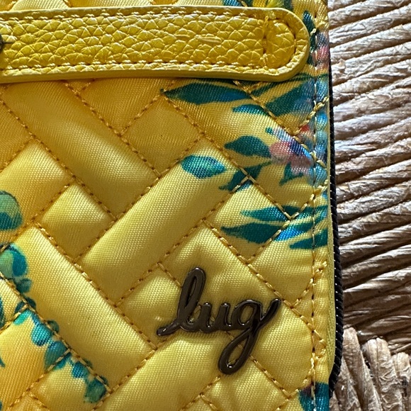 Lug flurry Vibrant Yellow Quilted Wallet with Floral Accents - Picture 4 of 9